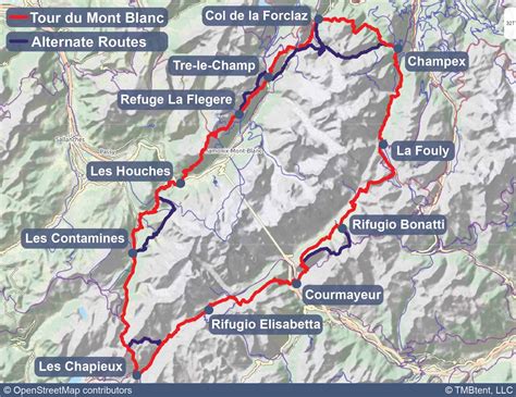 Tour De Mont Blanc Routes