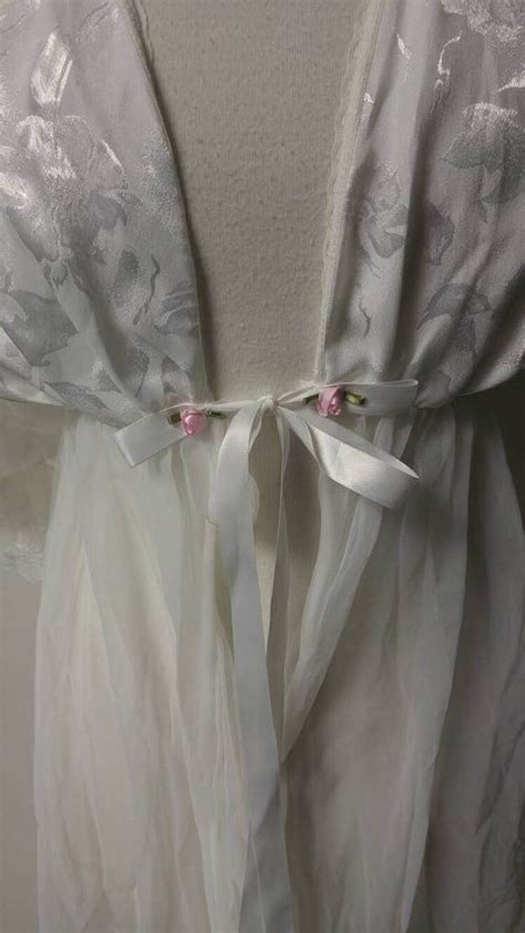 Vintage Lingerie S Vintage White Satin And Chif Gem