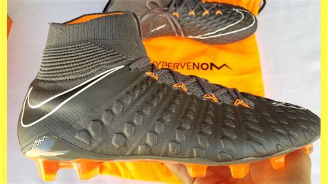 Unboxing Hypervenom Phantom Iii Elite Df Dark Greyblacktotal Orangewhite Nike Fast Af