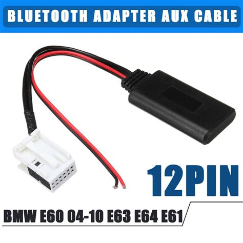 Buy 12Pin Car Bluetooth Audio Adapter Aux Cable Fit For BMW E60 04-10 ...