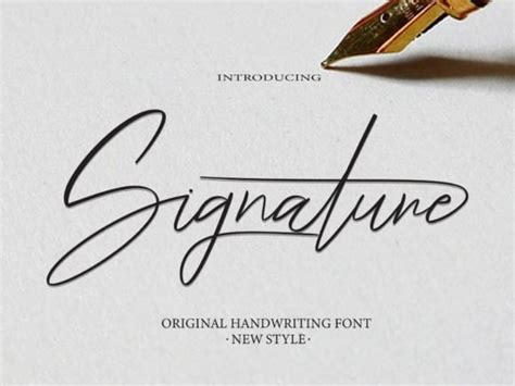 Hand Signature Font