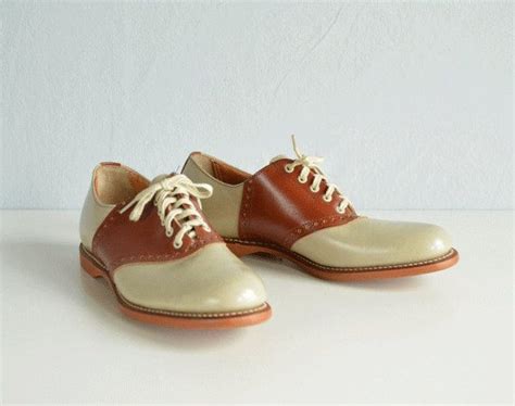 Vintage 50s Saddle Shoes 1950s Two Tone Leather Lace Up Etsy Oxford Shoes Men Dress Shoes