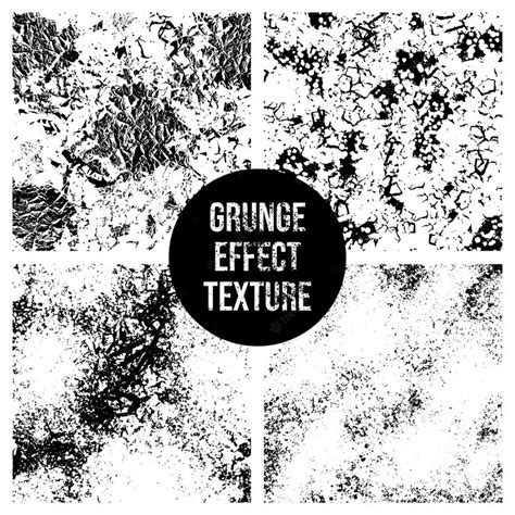 Premium Vector | Grunge effect texture clip art set vector