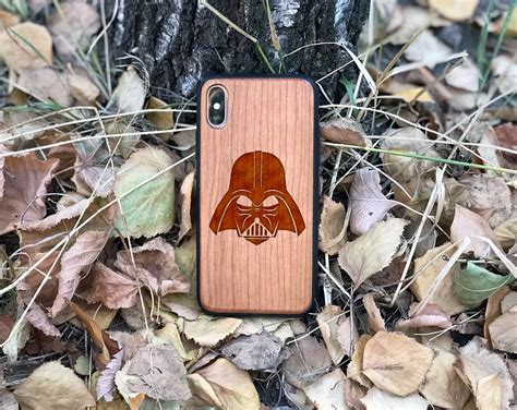 Star Wars Iphone Case Darth Vader Wooden Iphone Xr 11 Pro Max Etsy