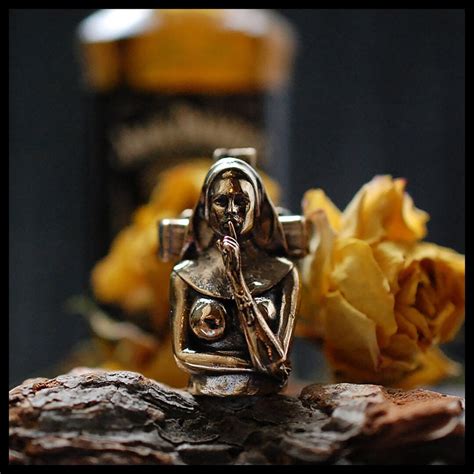 Nun Paracord Clasp Bead Naked Woman Sinner Quirky Artistic Eccentric Metal Bead For Knife