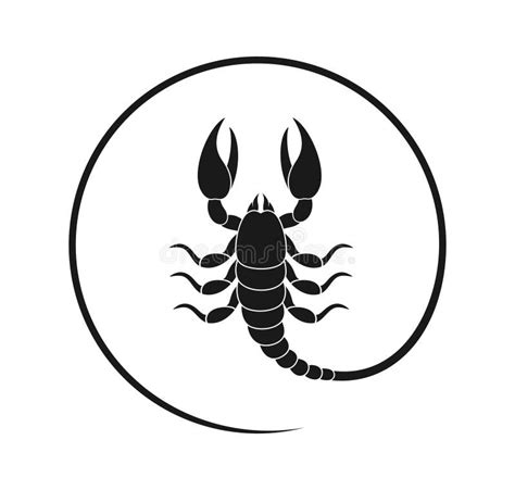 Abstract Scorpio Isolated Scorpio On White Background Stock Vector