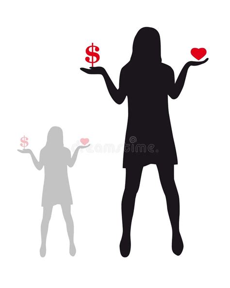 Woman Balance Love Money Stock Illustrations 271 Woman Balance Love
