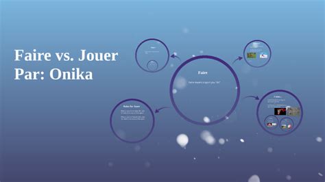 Faire Vs Jouer Par Onika By Madame Curwain On Prezi