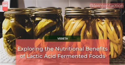 Exploring The Nutritional Benefits Of Lactic Acid Fermentation In Foods Fermentaction