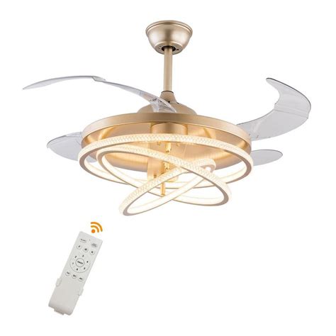 Reviews For OUKANING 42 In Retractable Blades Integrated LED Indoor