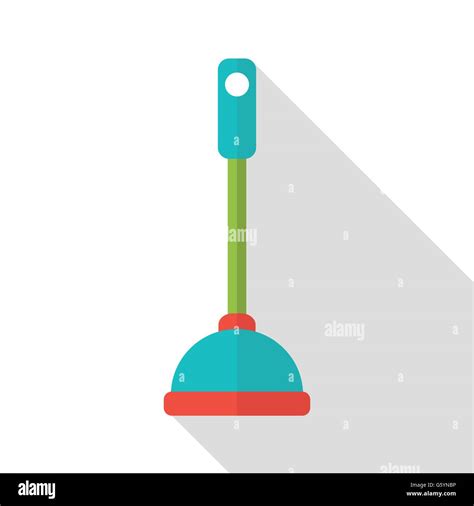 Vector Flat Toilet Plunger Icon Stock Vector Image And Art Alamy
