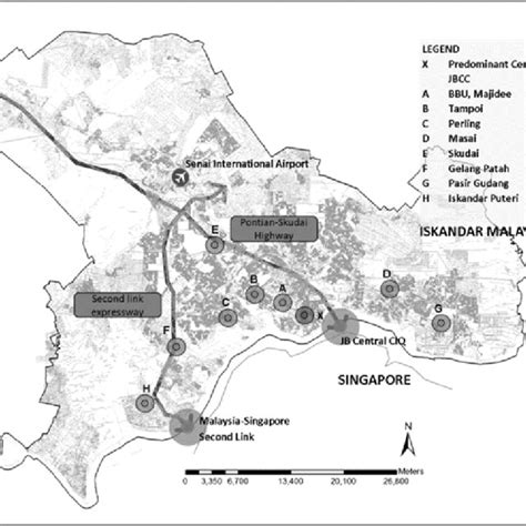 polycentric city concept  scientific diagram