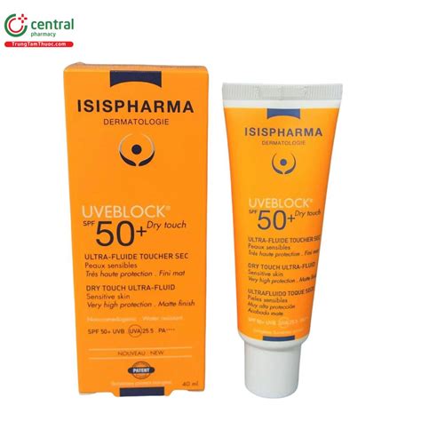 Kem chống nắng Isispharma UVEBLOCK SPF 50 dry touch thích hợp cho da dầu