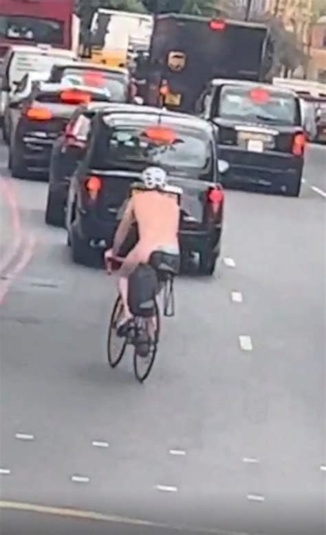 Brazen Bloke Spotted Cycling Around Chilly London Entirely Nude