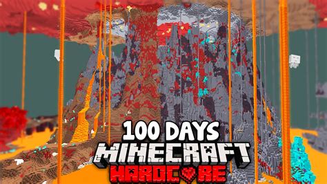 I Survived 100 Days In An AMPLIFIED NETHER In Hardcore Minecraft