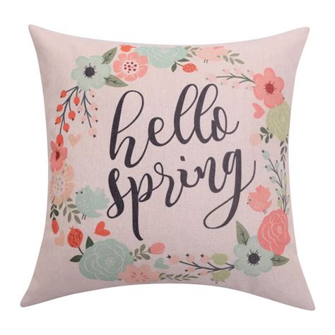 Buy Spring Wreath Cushion Cover Flowers Watercolor