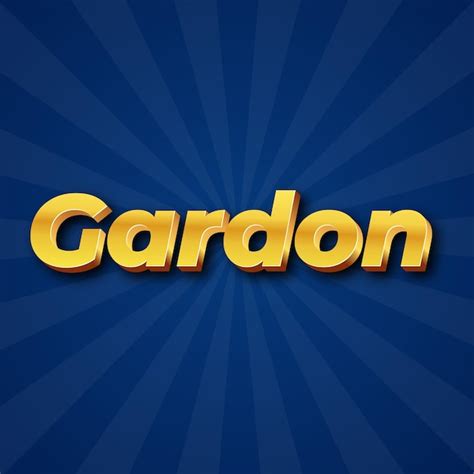 Premium Photo Gardon Text Effect Gold  Attractive Background Card