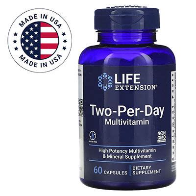 Two-Per-Day Multivitamin, 60 Capsules, Life Extension | Lazada PH
