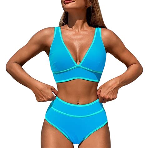 Divhosrg High Waisted Bikini Sets For Women Tummy Control Bikini Sets For Women Womens Bathing