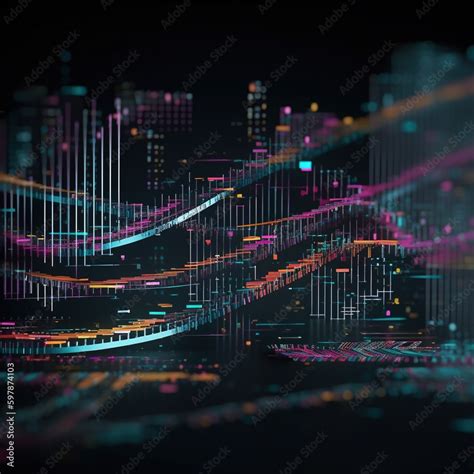 Genom sequencing visualization. Information visualization. Chart. Neon ...