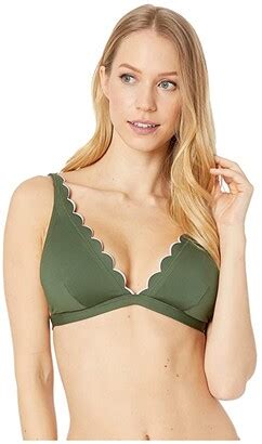 Kate Spade Scallop Wave Contrast Scalloped French Bikini Top