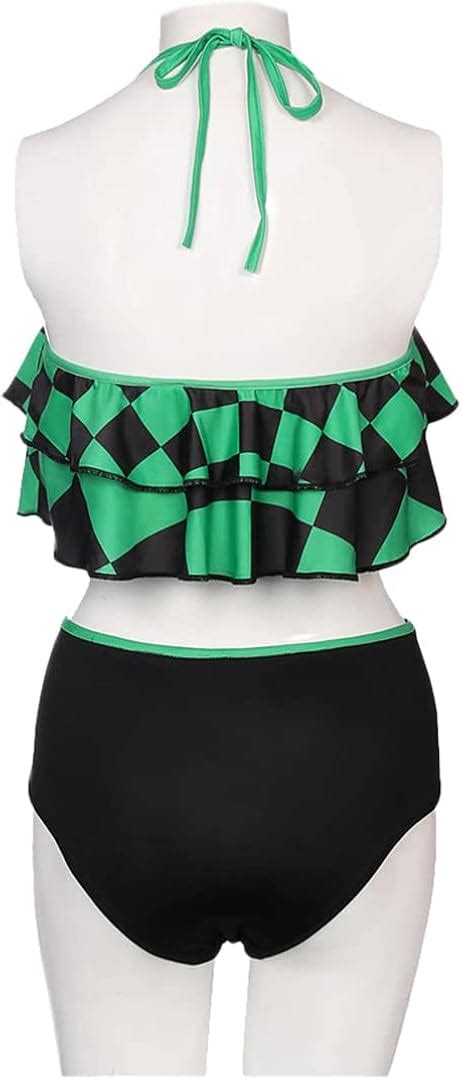 Buy Womens Demon Slayer Swimsuit Kimetsu No Yaiba Cosplay Swimwear Tanjiro Nezuko Bikini Beach