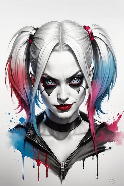 Une Fille Blonde Avec Une Batte Dans Les Mains Et Un Costume Du H Ros De Bande Dessin E Harley