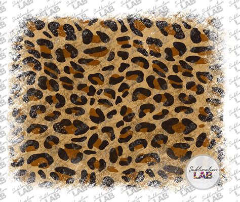 Leopard Background PNG Distressed Leopard Sublimation Design Etsy