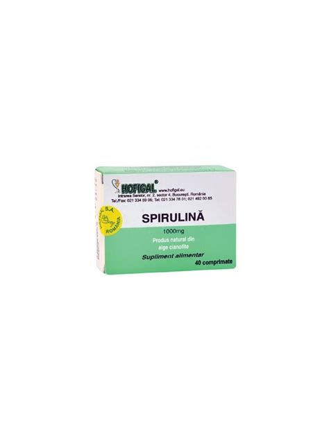 Spirulina 500mg 40 Capsule Hofigal