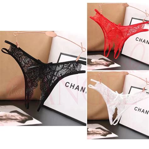 Beijo Me Anjo Lingerie Sexy Para Mulheres Calcinha De Cintura Baixa Abertura Virilha