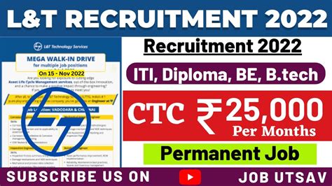 L T Recruitment Iti Diploma Be B Tech L And T Recruitment