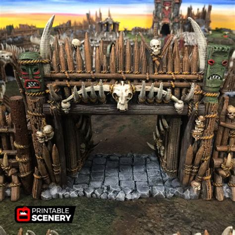 Dwarves Elves And Demons Dnd Terrain Entry Gates For Tribal Etsy