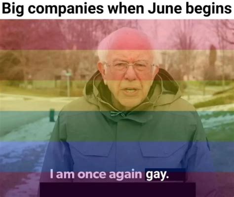 Big Companies When June Begins I Am Once Again Gay Funny