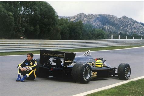 Ayrton Senna Sits On The Track During Practice 1985 Rformula1