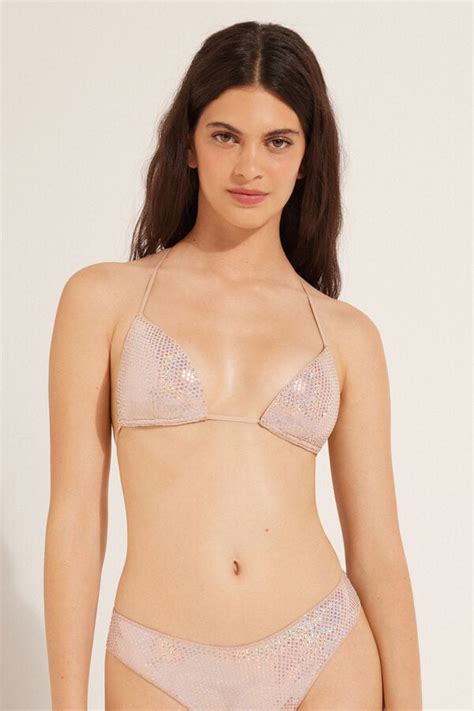 Nude Diamond Padded Triangle Bikini Top Triangel Damen Tezenis Outlet Tezenis Deutschland