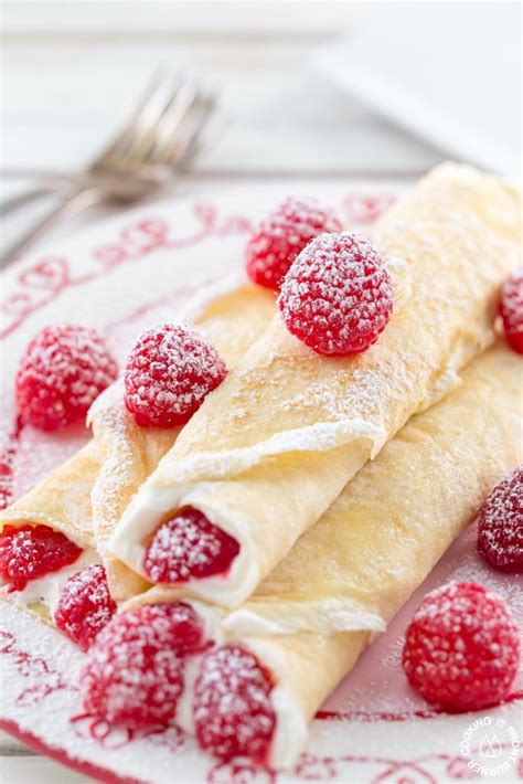 Raspberry Vanilla Cream Crepes Cooking On The Front Burner