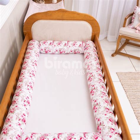 Kit de Berço Rolinho 4 Peças Catarina Nude Biramar Baby Todo conforto do mundo para o seu bebê
