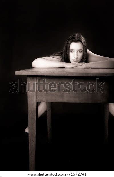 Portrait Beautiful Nude Woman Bending Over Stock Photo Shutterstock