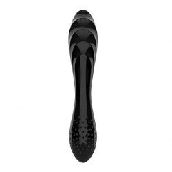 Satisfyer Dazzling Double Ended Crystal Glass Dildo Black Sex Toys Adult Novelties