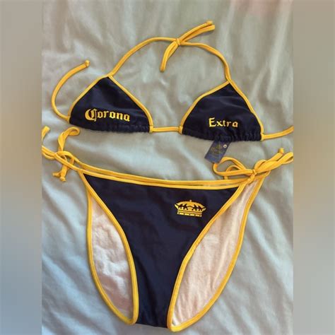 Corona Swim Corona Navy And Gold Bikini Set Poshmark