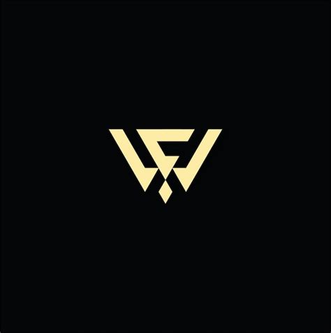 Um Logotipo Preto E Dourado As Letras W E Uma Luz No Meio Vetor