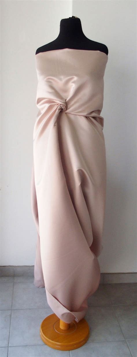 Bridal Duchess Satin G Per Sqm Nude Pink Champagne Pale Pink Shell Pink Duchess Satin Bridal