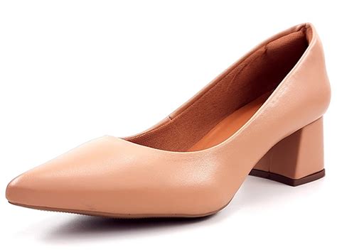 Scarpin Cs Nude Salto Bloco Cm Ceci Cal Ados Atacado De Cal Ados