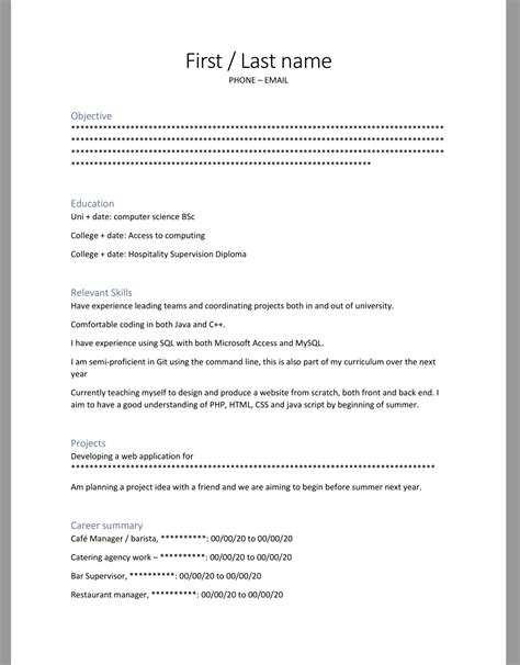 Please check my resume for SUMMER INTERNSHIPS : r/resumes