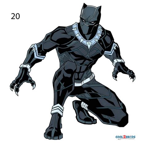 How To Draw Black Panther Step By Step Pictures Black Panther