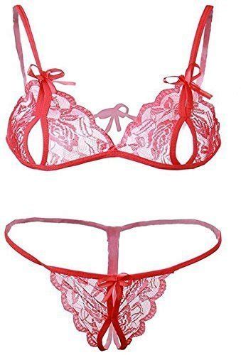 Buy Vindhwashni Baby Doll Lingerie Bikini Panty Bra Set Red Free At Amazon In