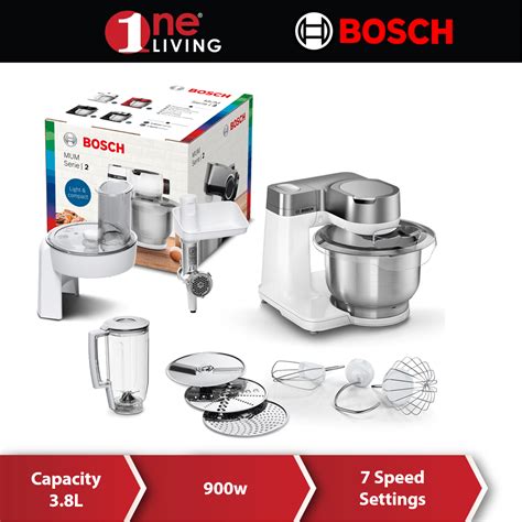 Bosch Kitchen Machine MUM Serie 2 900 W White Silver MUMS2VS30