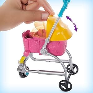 Barbie Famille Coffret poupée blonde promène ses chiots deux figurines animaux et accessoires