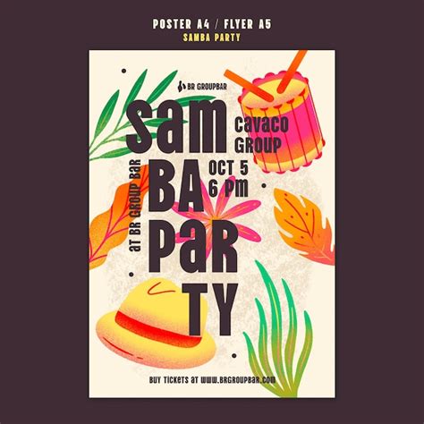 Design de modelo de festa latina PSD Grátis