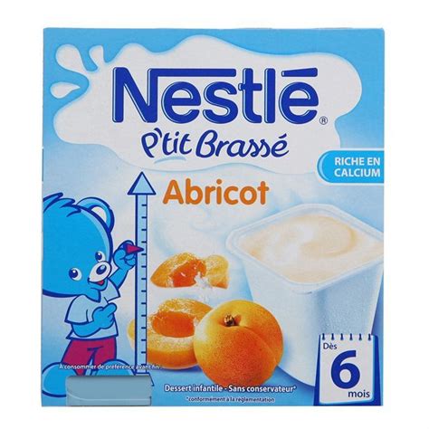 Nestle P Tit Brass Pots Abricot X G Achat Vente Dessert Lact